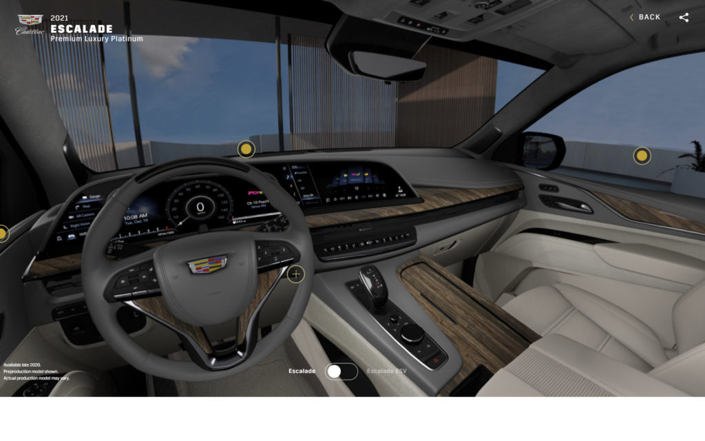 2021 Cadillac Escalade Inside Pictures