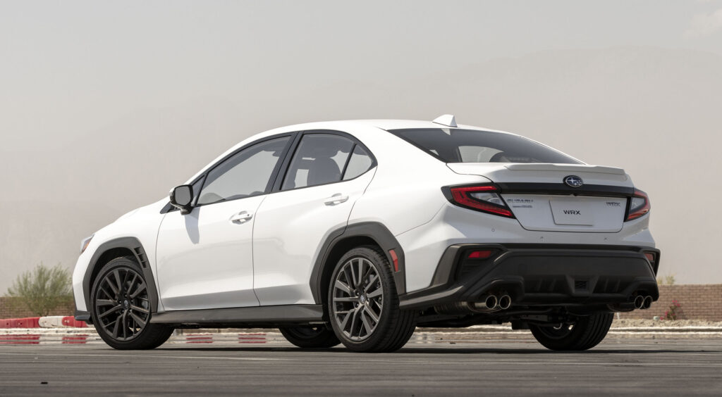 white wrx rear
