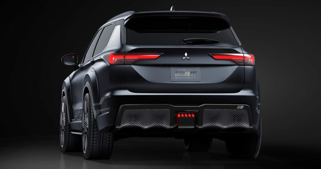 The Mitsubishi Vision from the rear