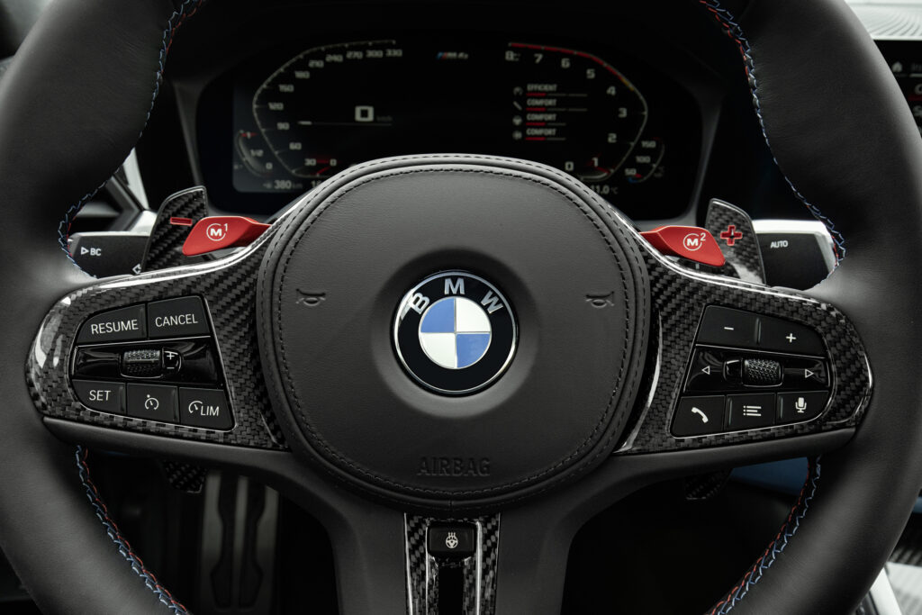 2022 BMW M3 Competition xDrive dash and Steering wheel