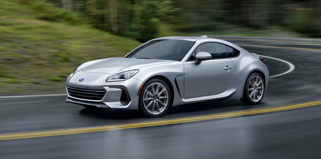 brz through curve action shot