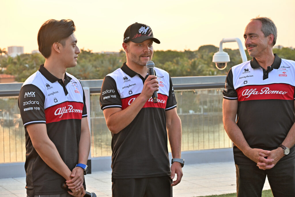 F1 drivers and Dominique