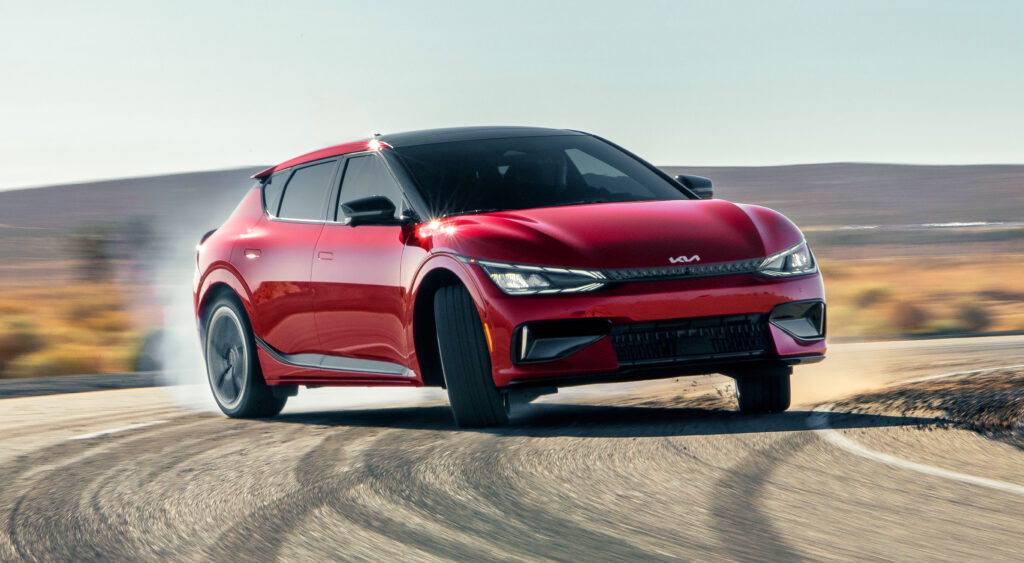 Burning rubber EV6 GT