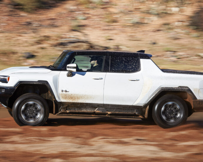 Hummer at speed off-road