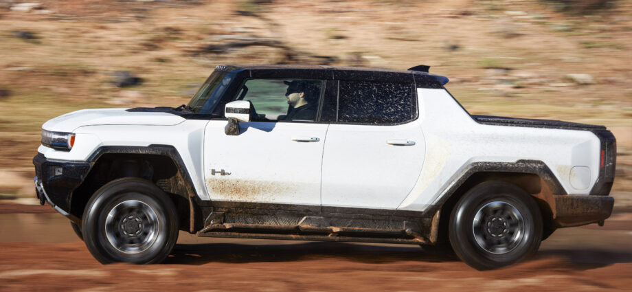 Hummer at speed off-road