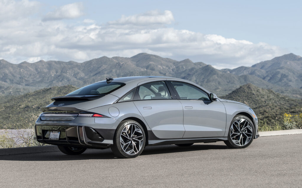 Rear view of the Ioniq 6