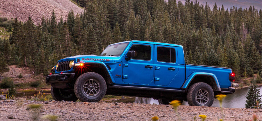 Mountain perched Jeep