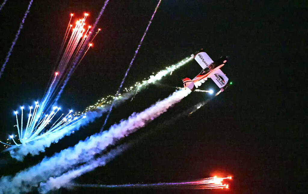 Nighttime aerobatics