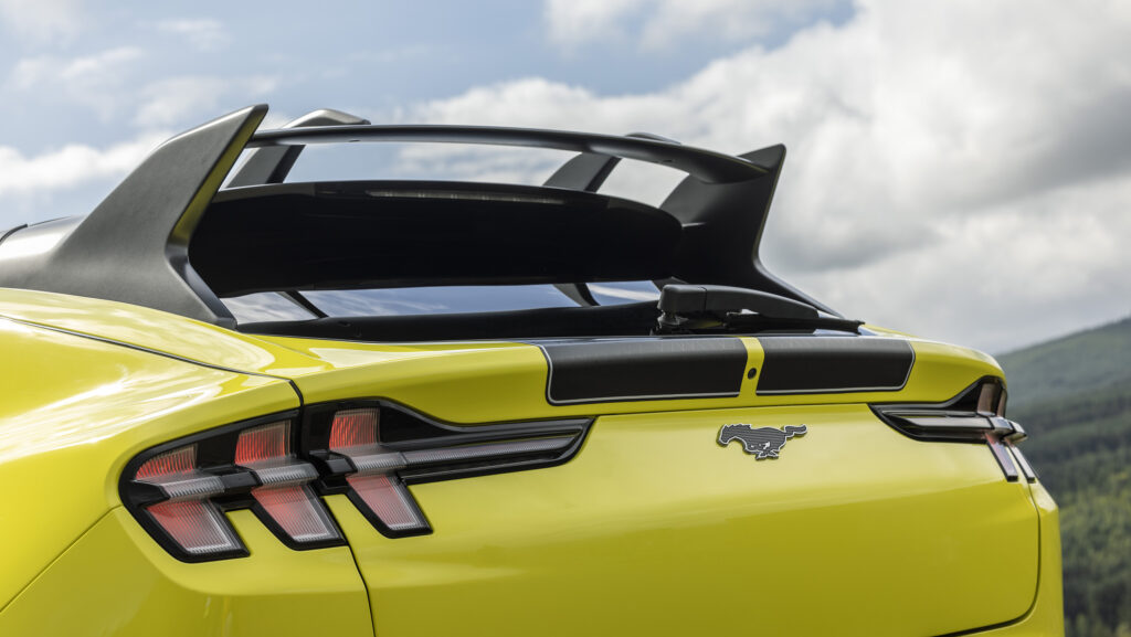 Rear spoiler on the Mustang Mach-E