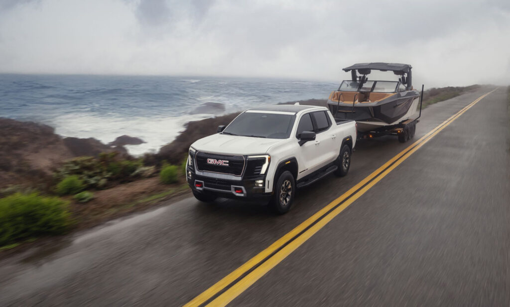 towiung a boat in the sierra