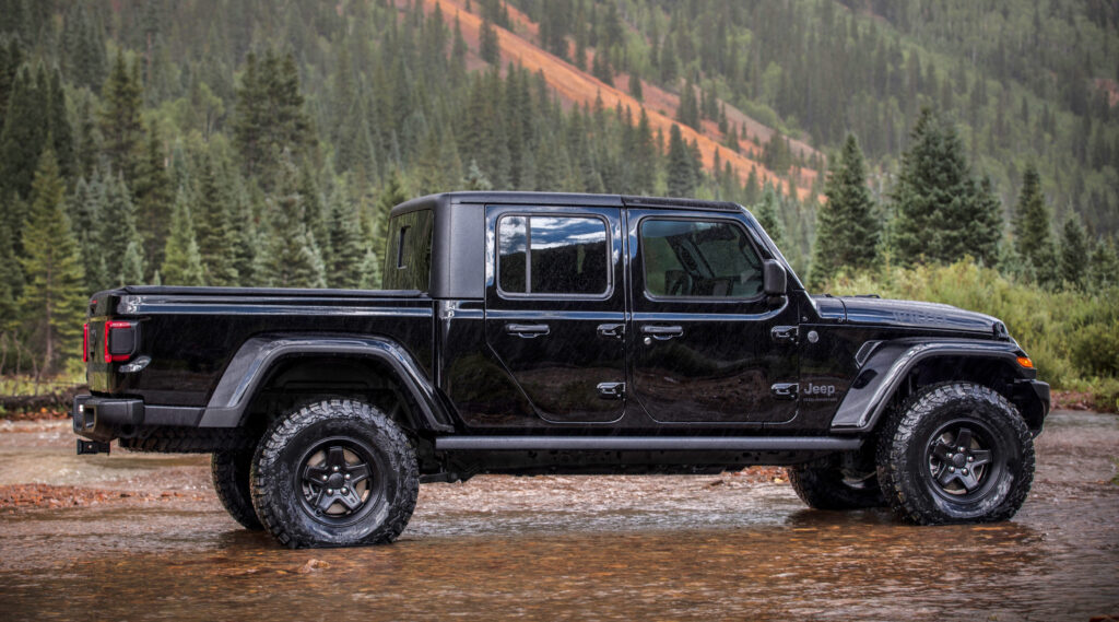 Jeep Gladiator Parked in stream