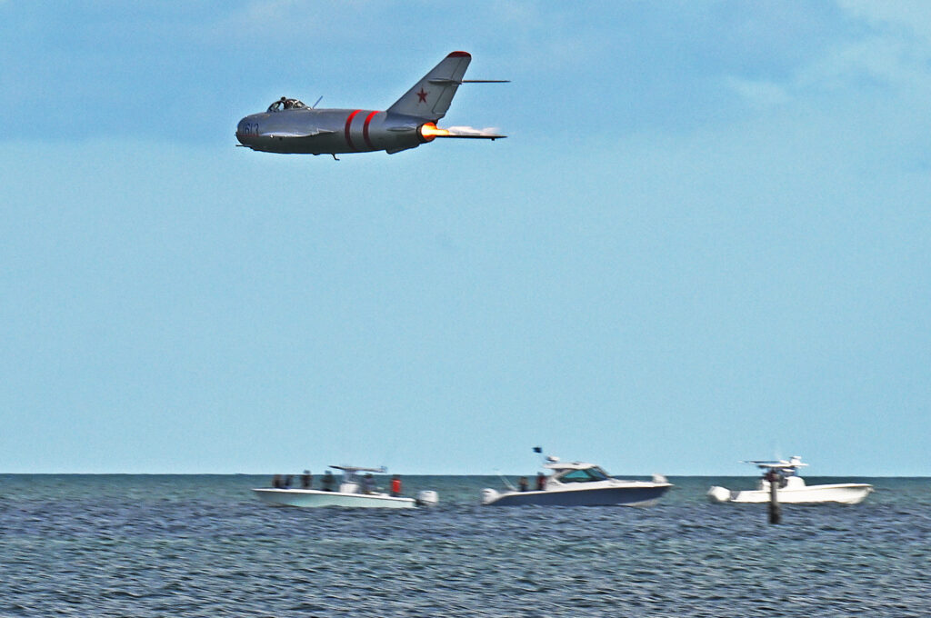 MiG 17 flyby