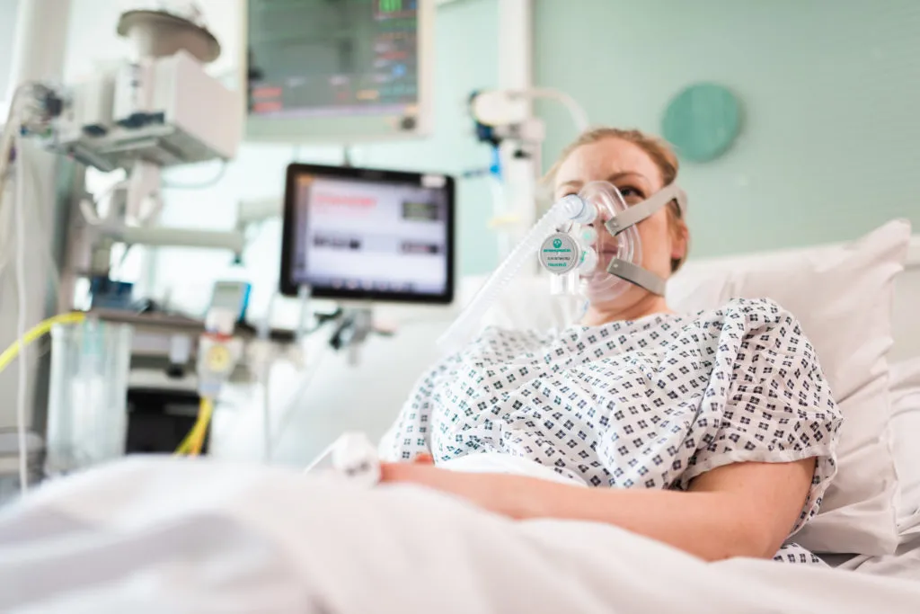 Patient with CPAP