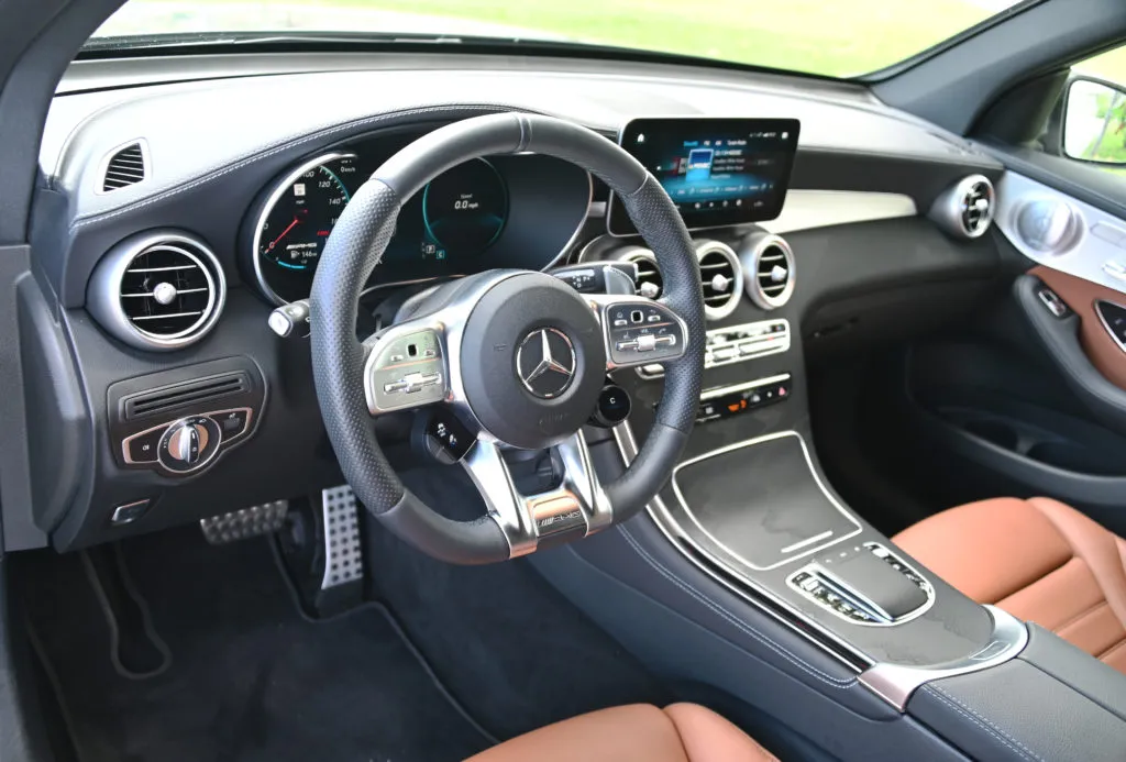 the dashboard of the merc