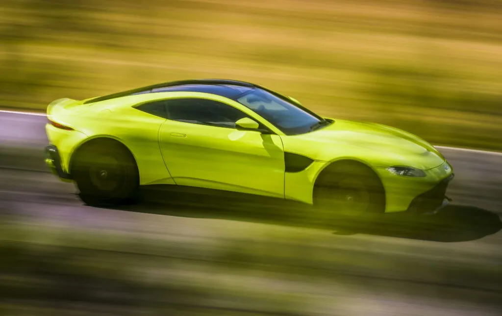 Aston Martin Vantage at speed