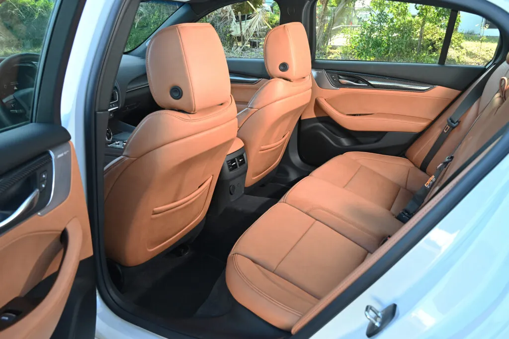 New Cadillac rear seat CT5-V