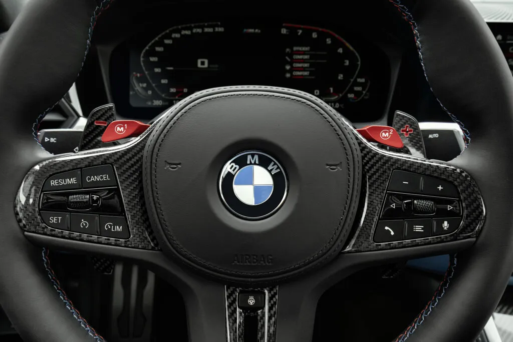 2022 BMW M3 Competition xDrive dash and Steering wheel