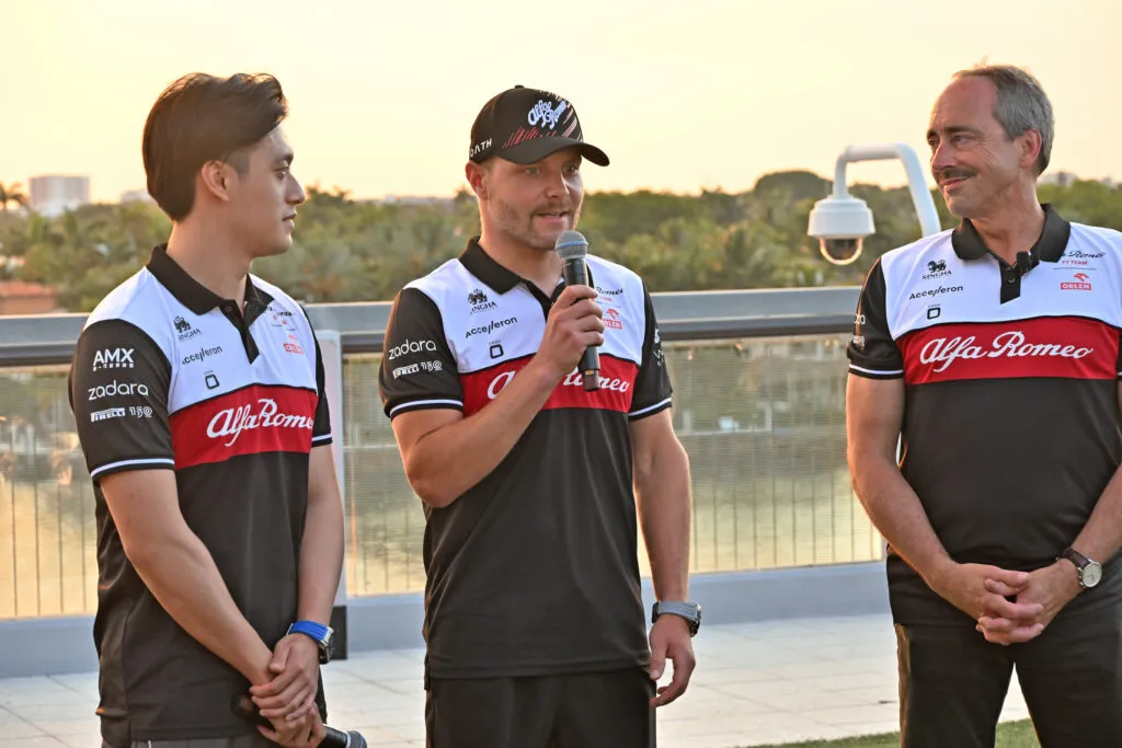 F1 drivers and Dominique