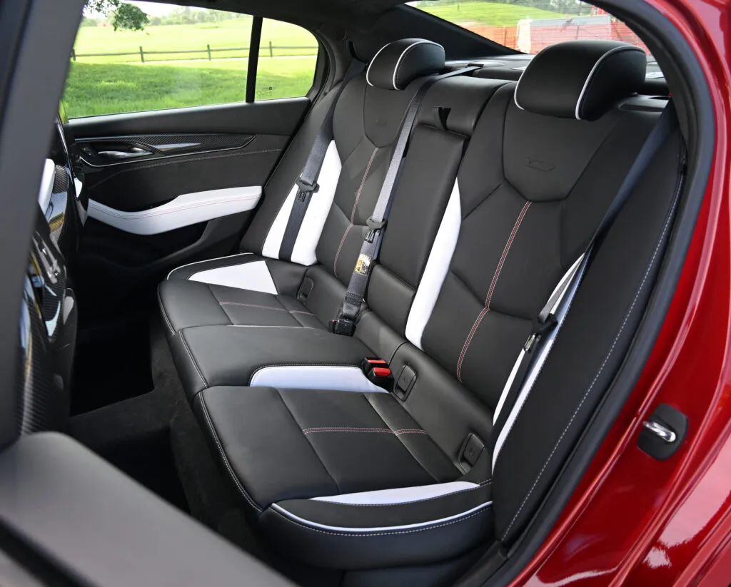 rear seat in Cadillac CT5-V