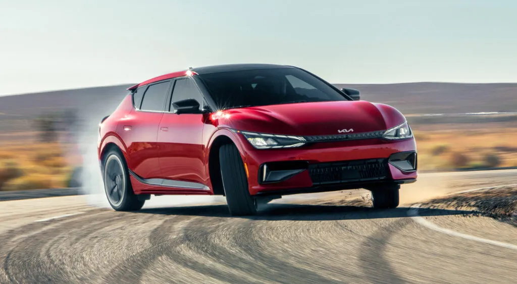 Burning rubber EV6 GT