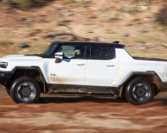 Hummer at speed off-road