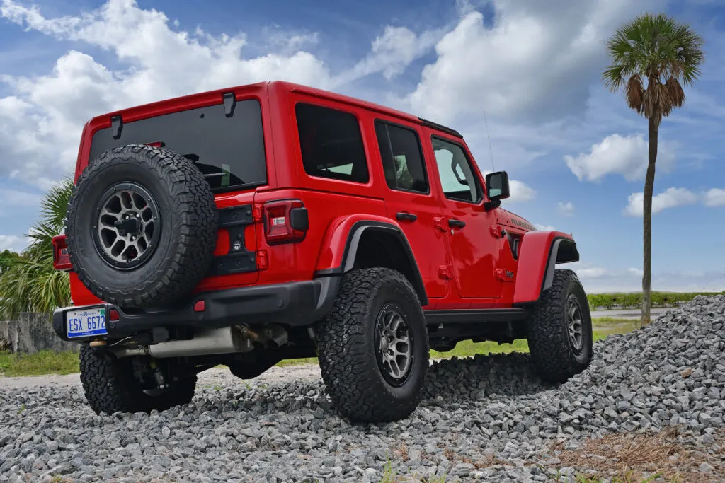 Rear view jeep
